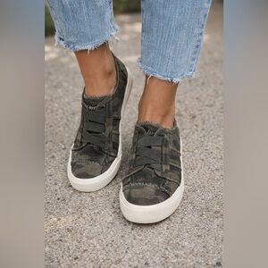 Blowfish Malibu Grey Camo Marley Slip-On Sneakers